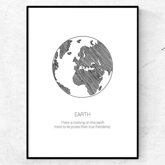 Earth jorden jordglob poster tavla