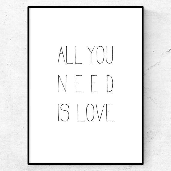 all you need is love poster tavla