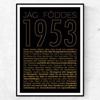 1953 guld poster