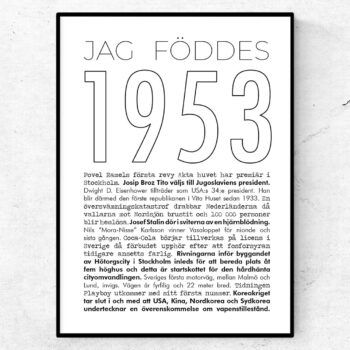 1953 linje poster
