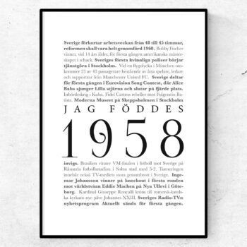 årtalsposter 1958 poster