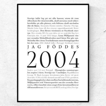 årtalsposter 2004 poster