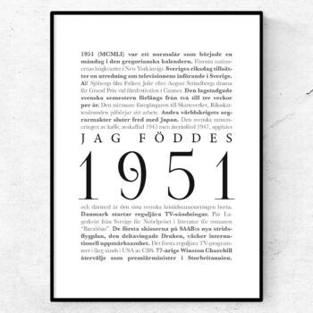årtalsposter 1951 poster