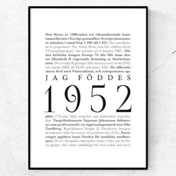 årtalsposter 1952 poster