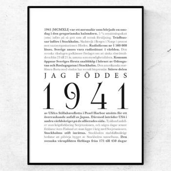 årtalsposter 1941 poster