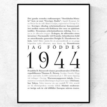 årtalsposter 1944 poster