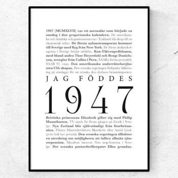 årtalsposter 1947 poster