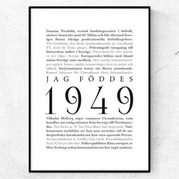 årtalsposter 1949 poster