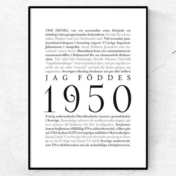 årtalsposter 1950 poster