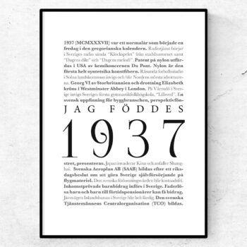 årtalsposter 1937 poster