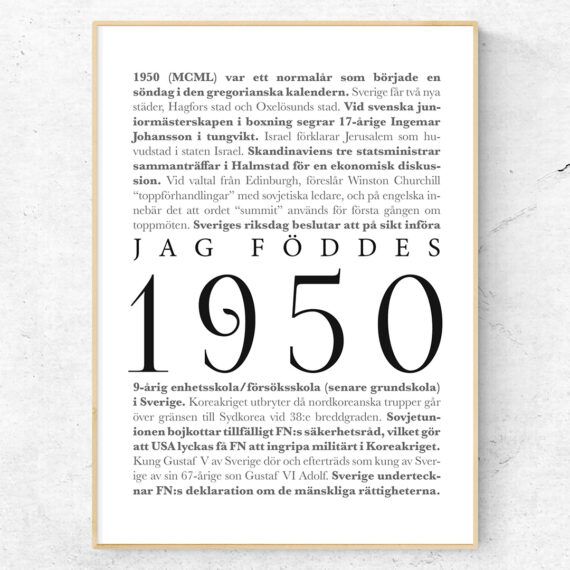 årtalsposter 1950 poster