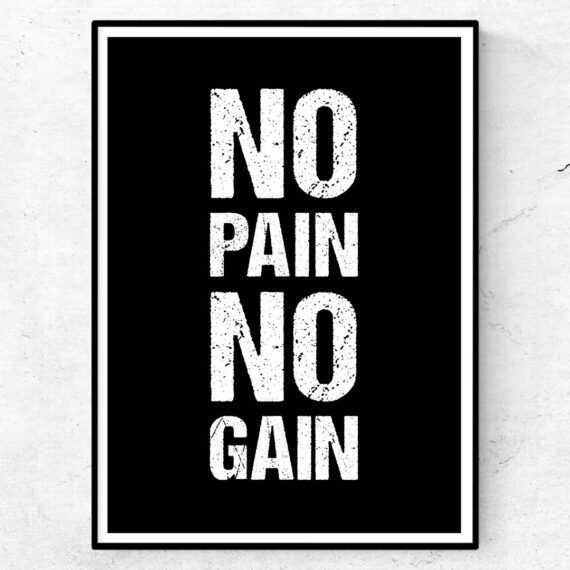 No pain, no gain poster