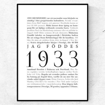 årtalsposter 1933 poster