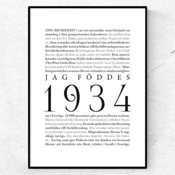 årtalsposter 1934 poster