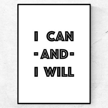 I can and i will poster tavla citat