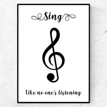 Sing like no one's listening poster affisch