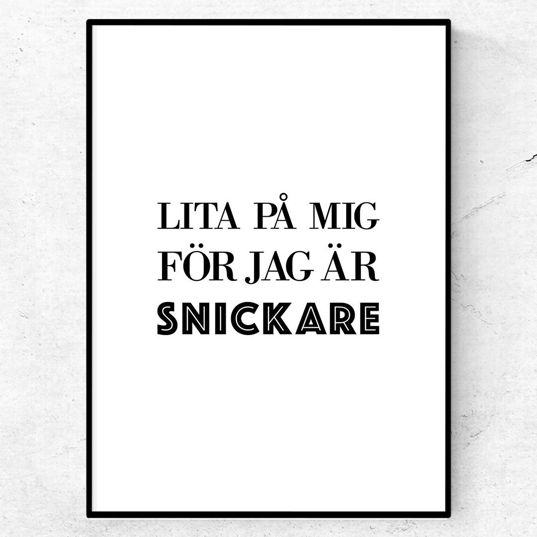 Lita på mig för jag är snickare poster yrke tavla