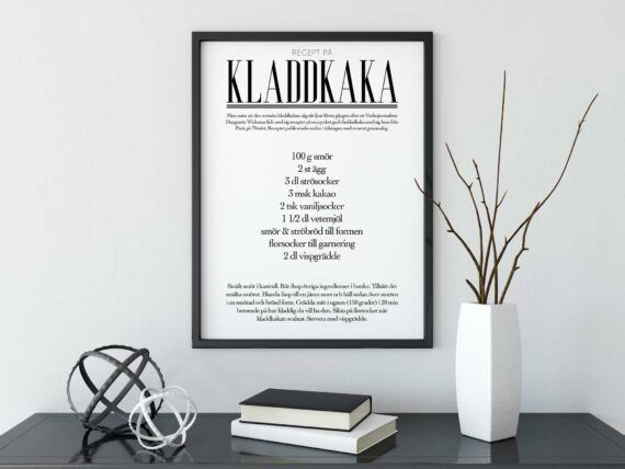 kladdkaka recept poster