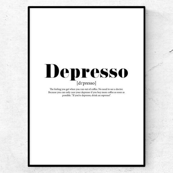 depresso espresso kaffe poster