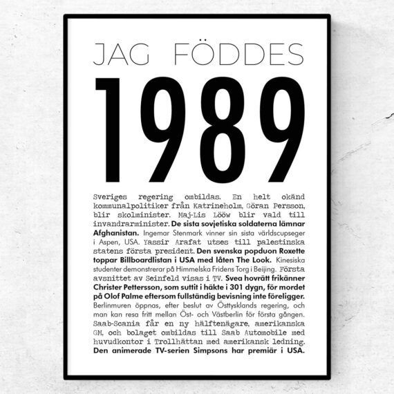 1989 modern poster