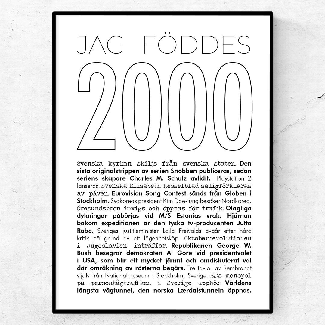 2000 linje poster