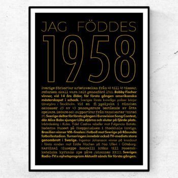 1958 guld poster