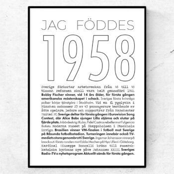 1958 linje poster