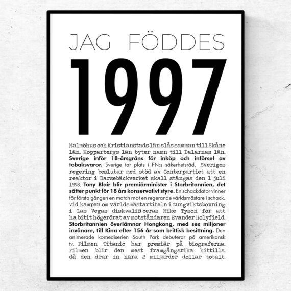 1997 modern poster