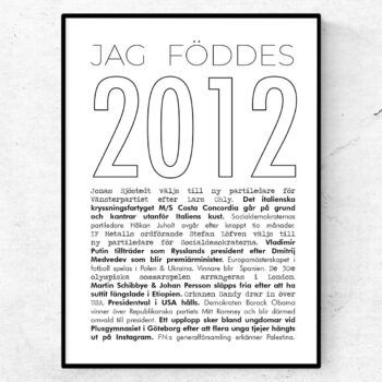 2012 linje poster