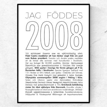2008 linje poster