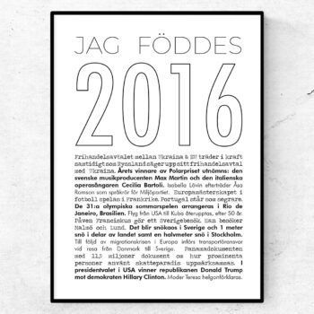 2016 linje poster