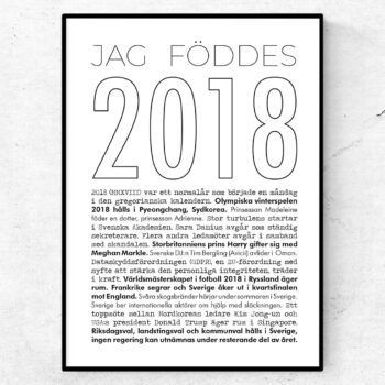 2018 linje poster