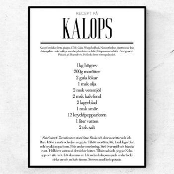 Kalops recept poster