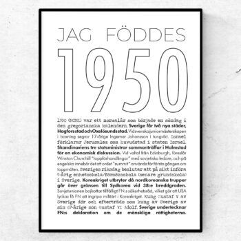 1950 linje poster