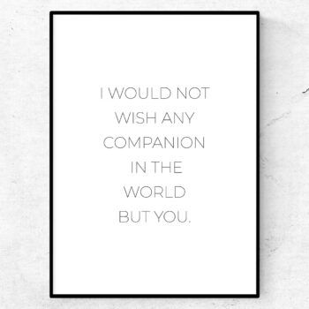 I would not wish any companion in the world but you citat poster shakespeare