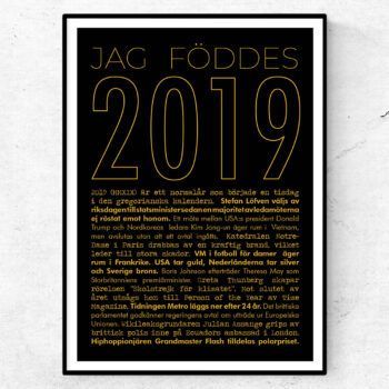 2019 årtalsposter tavla nyheter guld
