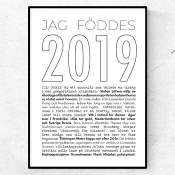2019 årtalsposter tavla nyheter linje
