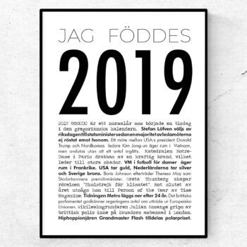 2019 årtalsposter tavla nyheter modern