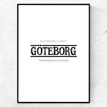 Göteborg retro poster tavla