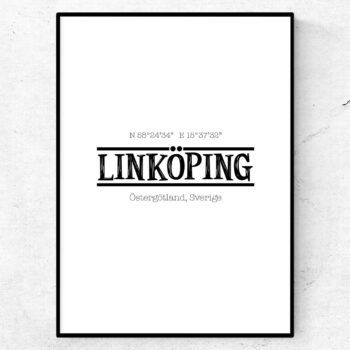 Linköping poster tavla