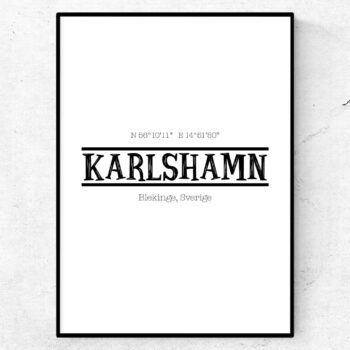 karlshamn poster tavla stadsposter