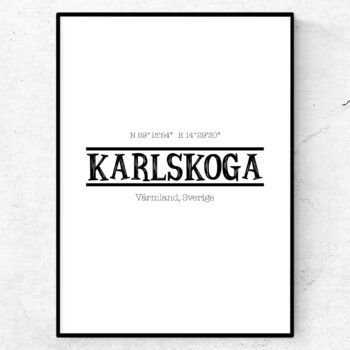 karlskoga poster tavla stadsposter