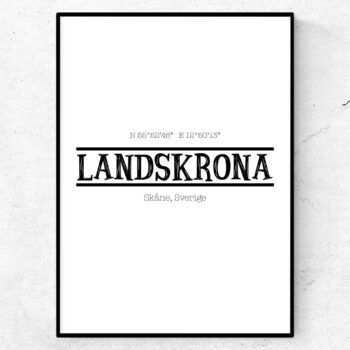landskrona poster tavla stadsposter