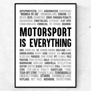 motorsport poster bilsport rally racingord tavla
