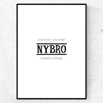 nybro poster tavla stadsposter