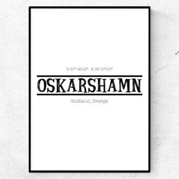 oskarshamn poster tavla stadsposter