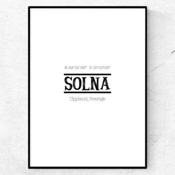 solna poster tavla stadsposter