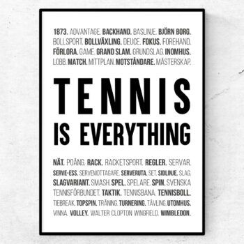 tennis poster ord tavla tennis