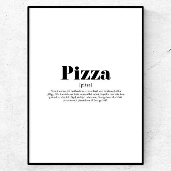pizza poster tavla lexikon print