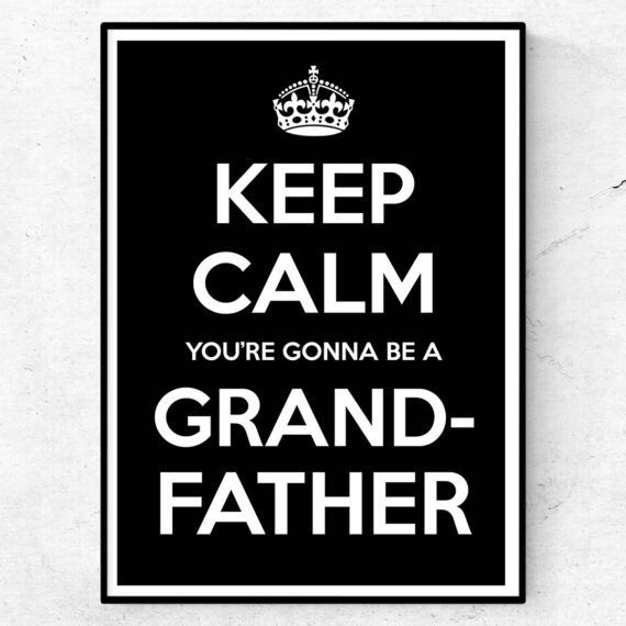 du ska bli farfar morfar keep calm poster tavla